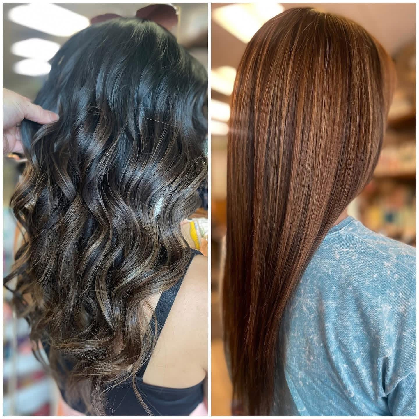 Two dimensional hair color looks
