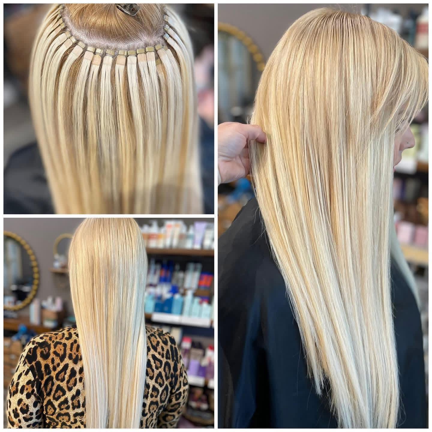 Hair extension and blonde color results